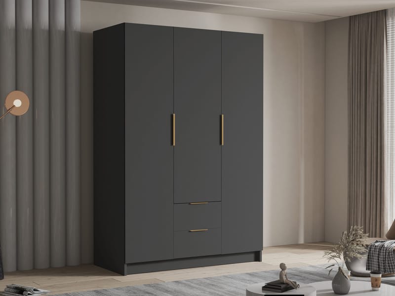 Varros Garderob 150x216 cm - Svart - Förvaring - Garderober & garderobssystem