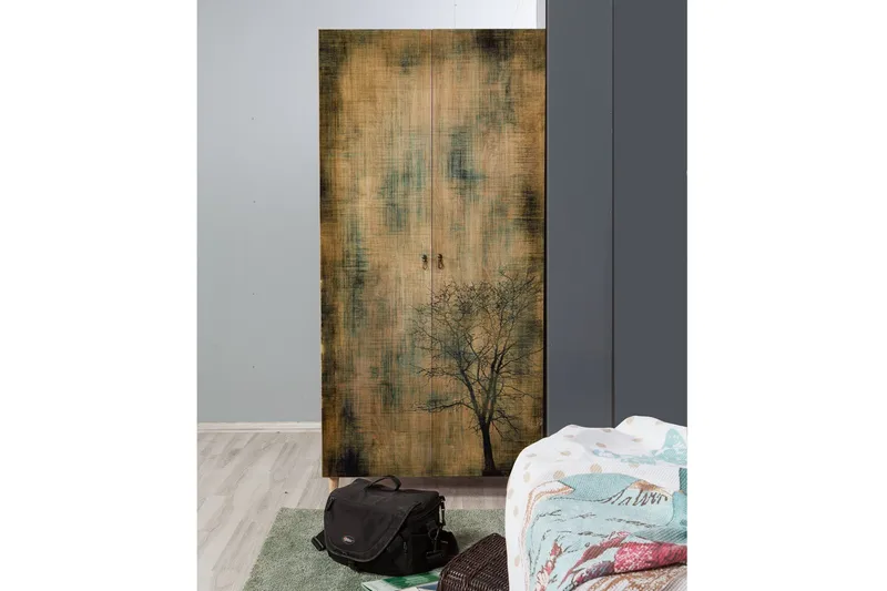 Vellavie Garderob Trädsilhuett - Grön/Brun - Förvaring - Garderober & garderobssystem