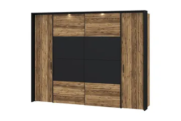 Vergina Garderob 62x280 cm - Brun/Svart - Förvaring - Garderober & garderobssystem