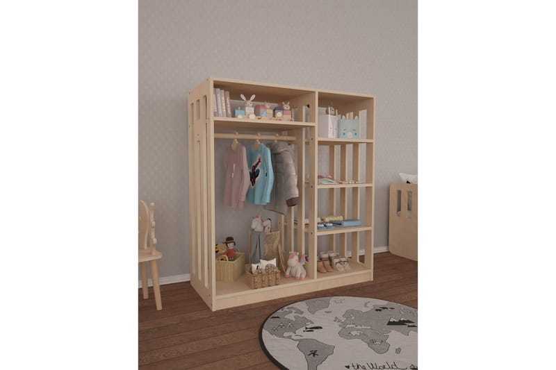 Vintor Garderob 90x100 cm - Natur - Förvaring - Garderober & garderobssystem