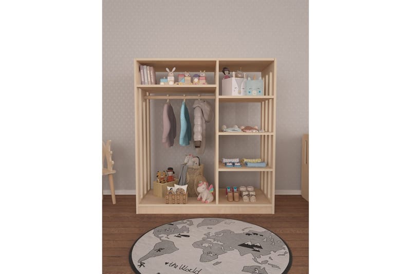 Vintor Garderob 90x100 cm - Natur - Förvaring - Garderober & garderobssystem