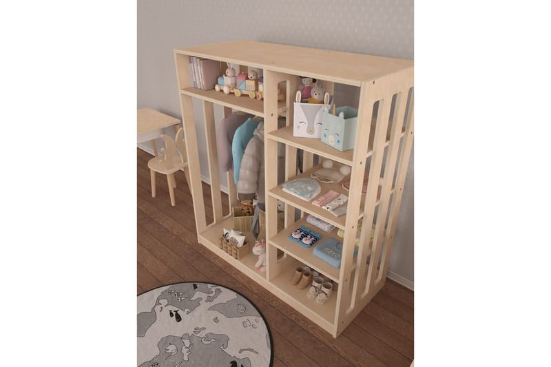 Vintor Garderob 90x100 cm - Natur - Förvaring - Garderober & garderobssystem