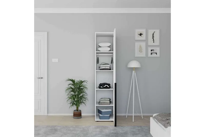 Vornic Garderob 45x210 cm - Vit - Förvaring - Garderober & garderobssystem