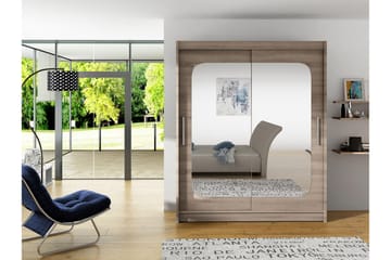 West Garderob 150x58x200 cm LED-belysning - Beige - Förvaring - Garderober & garderobssystem