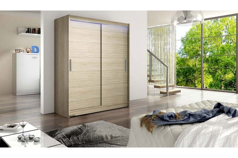 Westa Garderob 150x58x200 cm - Beige - Förvaring - Garderober & garderobssystem - Garderobsskåp