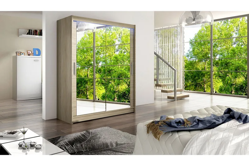 Westa Garderob 150x58x200 cm - Beige - Förvaring - Garderober & garderobssystem