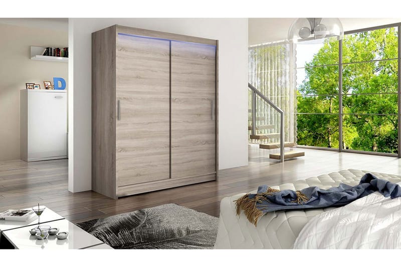 Westa Garderob 150x58x200 cm - Beige - Förvaring - Garderober & garderobssystem - Garderobsskåp