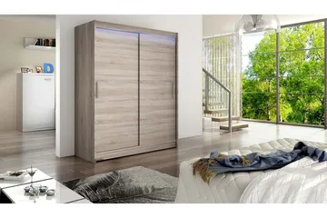 Westa Garderob 150x58x200 cm - Beige - Förvaring - Garderober & garderobssystem - Garderobsskåp