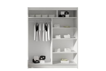 Westa Garderob 150x58x200 cm med LED - Vit - Förvaring - Garderober & garderobssystem