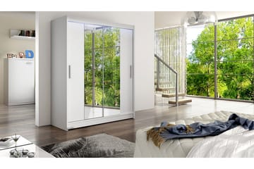 Westa Garderob 150x58x200 cm - Vit - Förvaring - Garderober & garderobssystem