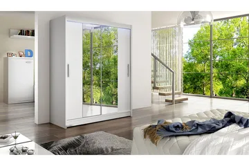 Westa Garderob 150x58x200 cm - Vit - Förvaring - Garderober & garderobssystem