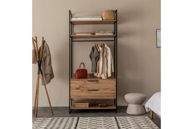 Witonia Garderob 104x52 cm - Natur - Förvaring - Garderober & garderobssystem
