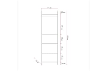 Witonia Garderob 64x52 cm - Natur - Förvaring - Garderober & garderobssystem