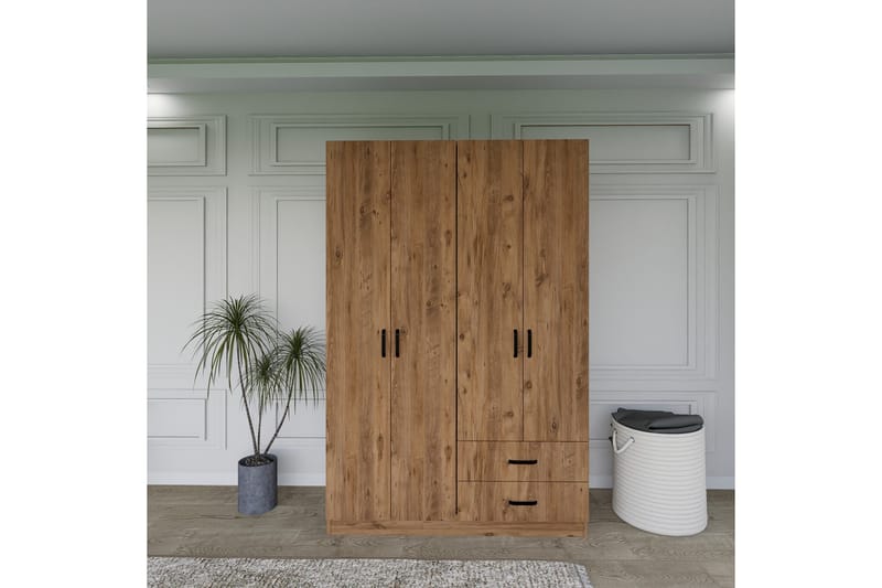 Yaman Garderob 120x180 cm - Brun - Förvaring - Garderober & garderobssystem