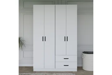 Yaman Garderob 120x180 cm - Mattvit - Förvaring - Garderober & garderobssystem