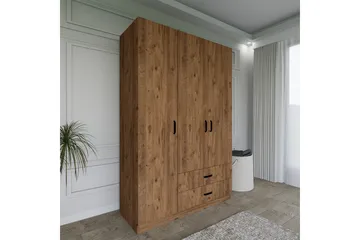 Yaman Garderob 120x181 cm - Valnöt - Förvaring - Garderober & garderobssystem