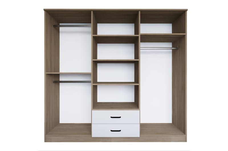 Yaman Garderob 180x190 cm - Ljusbrun - Förvaring - Garderober & garderobssystem