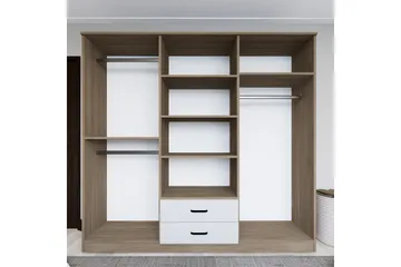 Yaman Garderob 180x190 cm - Ljusbrun - Förvaring - Garderober & garderobssystem