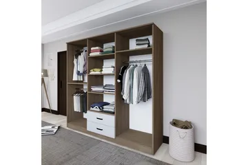 Yaman Garderob 180x190 cm - Ljusbrun - Förvaring - Garderober & garderobssystem