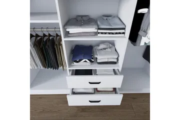 Yaman Garderob 180x190 cm - Mattvit - Förvaring - Garderober & garderobssystem