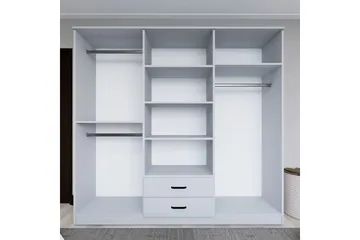 Yaman Garderob 180x190 cm - Mattvit - Förvaring - Garderober & garderobssystem