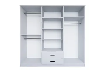 Yaman Garderob 180x190 cm - Mattvit - Förvaring - Garderober & garderobssystem