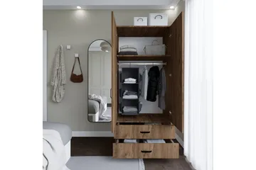 Yaman Garderob 80x182 cm - Brun - Förvaring - Garderober & garderobssystem