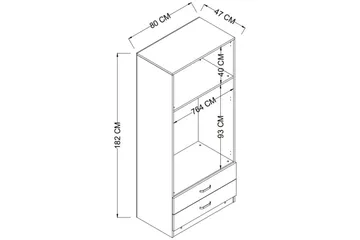 Yaman Garderob 80x182 cm - Brun - Förvaring - Garderober & garderobssystem