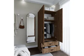 Yaman Garderob 80x182 cm - Brun - Förvaring - Garderober & garderobssystem