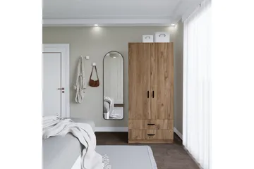 Yaman Garderob 80x182 cm - Brun - Förvaring - Garderober & garderobssystem