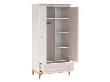 Zeylor Garderob 193 cm i Trä med Förvaring - Offwhite - Förvaring - Garderober & garderobssystem