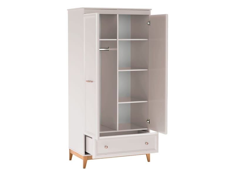 Zeylor Garderob 193 cm i Trä med Förvaring - Offwhite - Förvaring - Garderober & garderobssystem