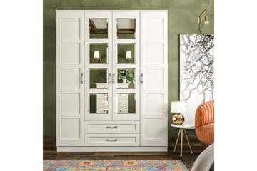 Zyricon Garderob 140x180 cm - Matt Vit - Förvaring - Garderober & garderobssystem