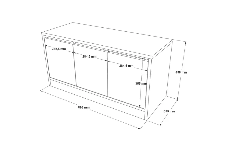 Andifli Skoskåp 89,6x45,8 cm - Brun - Förvaring - Hallförvaring
