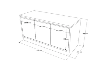 Andifli Skoskåp 89,6x45,8 cm - Brun - Förvaring - Hallförvaring