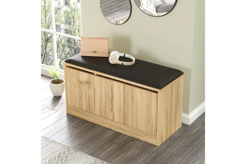 Andifli Skoskåp 89,6x45,8 cm - Brun - Förvaring - Hallförvaring