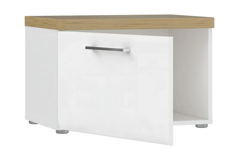 Nessebar Skoskåp 43x60 cm - Vit/Brun - Förvaring - Hallförvaring