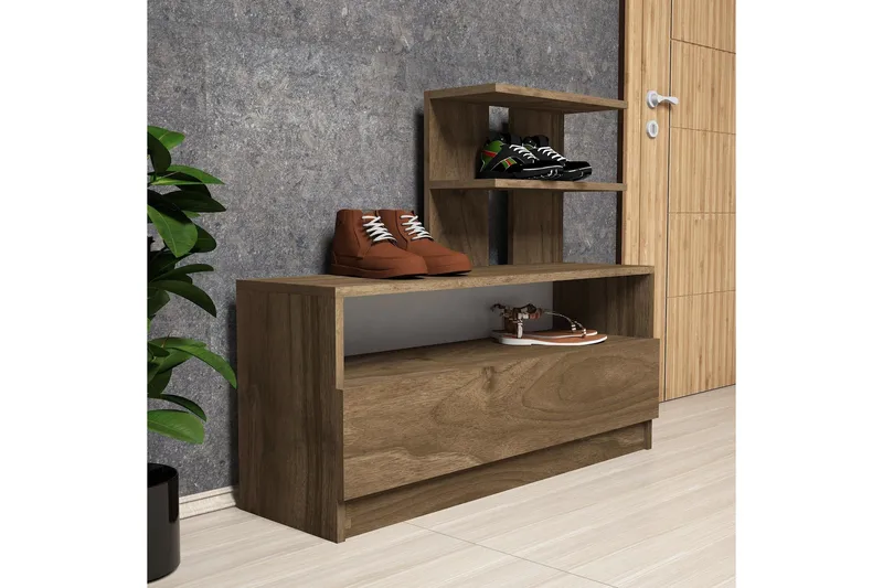 Puqa Design Skoförvaring - Valnöt - Förvaring - Hallförvaring