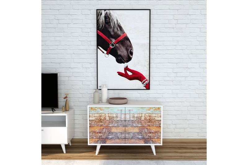 Skoskåp Tasarima 50x100 cm - Flerfärgad/Vit - Förvaring - Hallförvaring