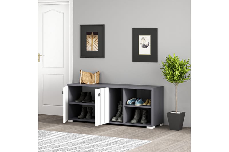Skoskåp Violaceae 120x51,6 cm - Antracit - Förvaring - Hallförvaring