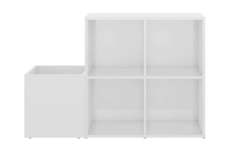 Skoskåp vit högglans 105x35,5x70 cm spånskiva - Vit högglans - Hallförvaring - Skohylla & skoställ