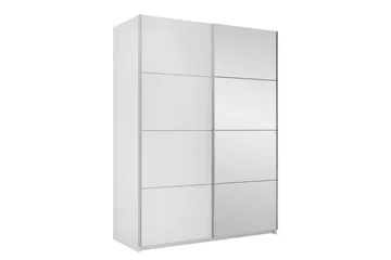 Haparanda Garderob med Spegel 150 cm - Vit - Förvaring - Garderober & garderobssystem