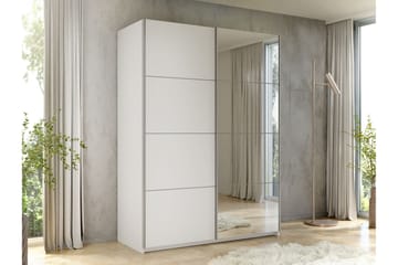 Haparanda Garderob med Spegel 150 cm - Vit - Förvaring - Garderober & garderobssystem