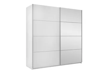 Haparanda Garderob med Spegel 200 cm - Vit - Förvaring - Garderober & garderobssystem