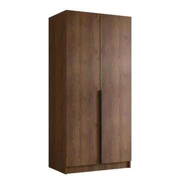 Herrljunga Garderob 100x215 cm - Brun/Svart - Förvaring - Garderober & garderobssystem