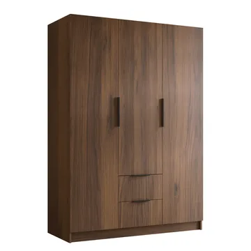 Herrljunga Garderob 150x215 cm med lådor - Brun/Svart - Förvaring - Garderober & garderobssystem