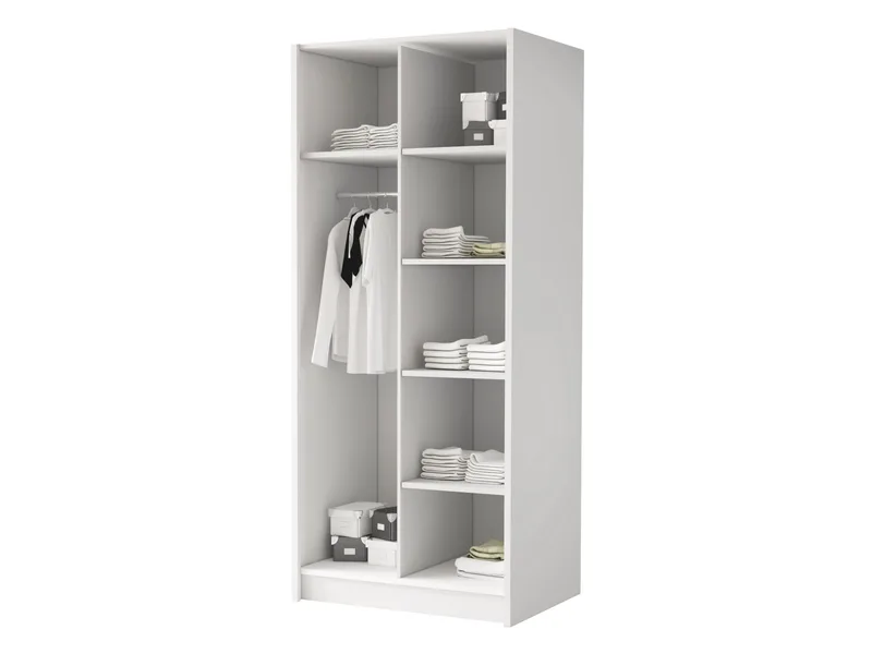 Herrljunga Garderob med Spegel 100x215 cm - Svart/Spegel - Förvaring - Garderober & garderobssystem
