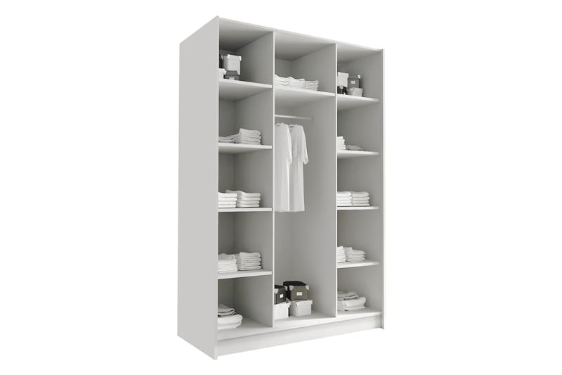 Herrljunga Garderob med Spegel 150 cm - Svart/Guld - Förvaring - Garderober & garderobssystem