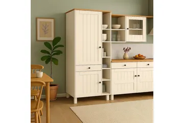 Alby Bokhylla 205x75 cm - Vit - Förvaring - Hylla - Bokhylla