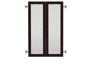 Anita Luckor i glas tillbehör till bokhylla 32x101 cm - Havanna/lack - Förvaring - Garderober & garderobssystem - Garderobsdörr - Vikdörr garderob